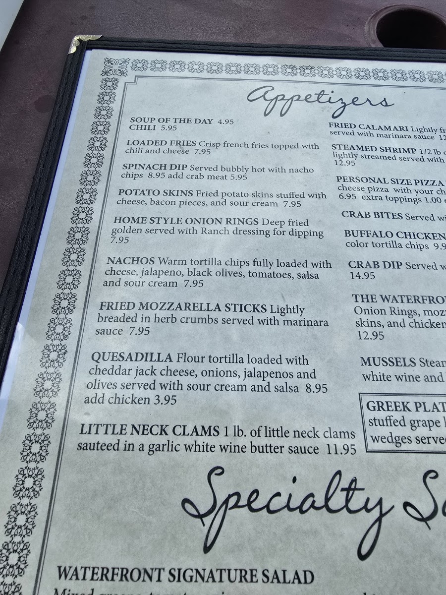 Waterfront Bar and Grill Menu - Image 2